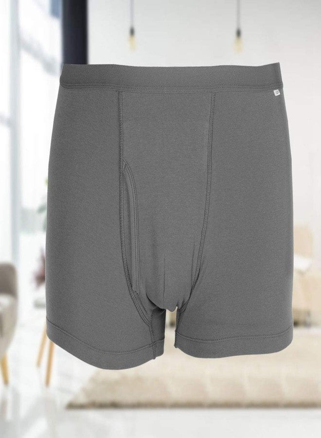Brrnoo Incontinence Underwear for Men, Reusable Washable Urinary Incontinence Briefs for Prostate Surgical, Cotton Breathable Maximum Absorbency Incontinence Underwear (Gray)(L) - Image 3